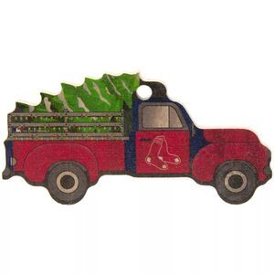 Officially Licensed MLB 4-1/2” Wooden Truck Boston Red Sox Ornament